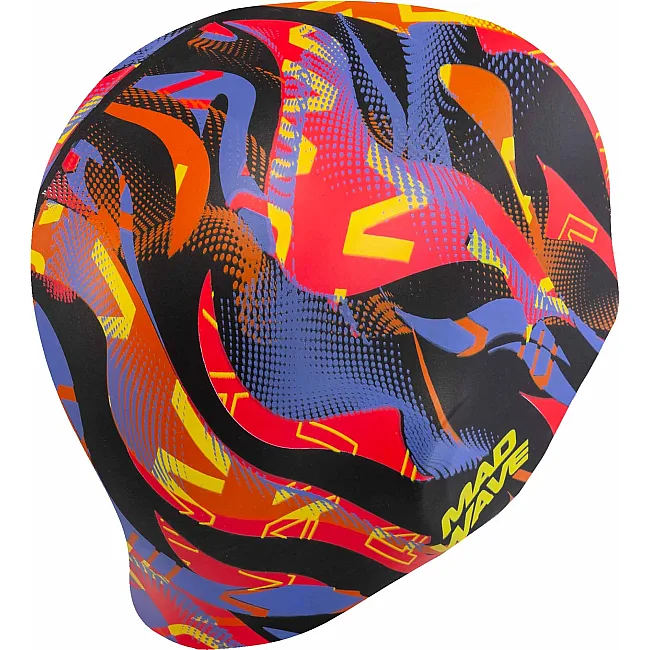 Шапочка для бассейна силиконовая для взрослых MADWAVE Flame M055458 (Разноцветный)