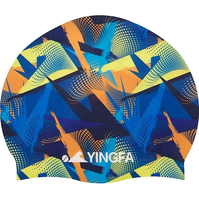 Шапочка для бассейна силиконовая YINGFA C0080 (Серый-красный)