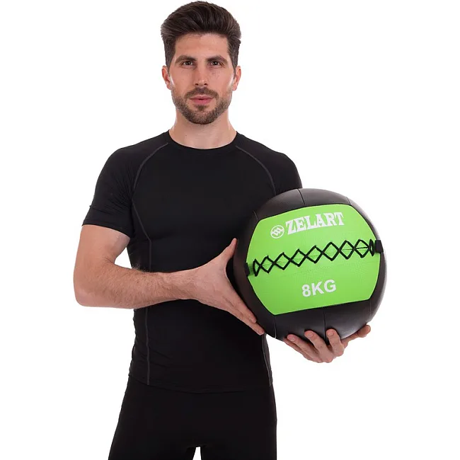 Мяч набивной медицинский для кроссфита WALL BALL ZELART
 FI-5168-8 8кг