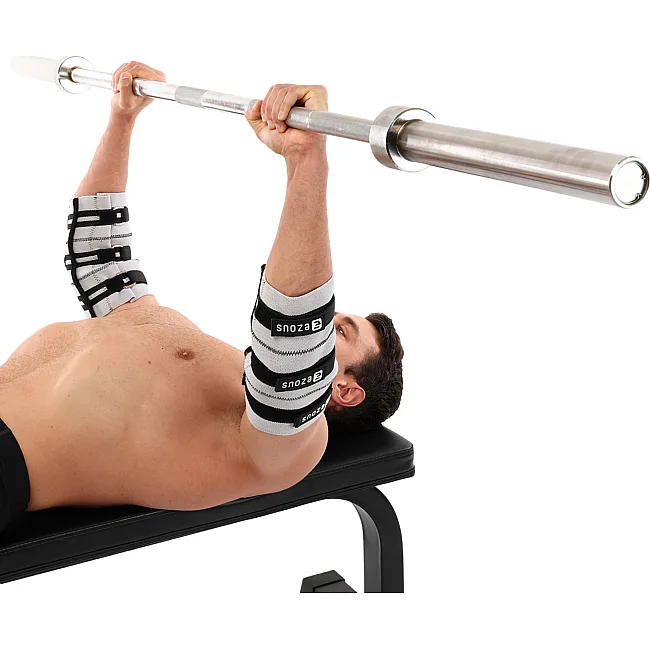 Налокотники для жима 2штуки 2штуки ADJUSTABLE ELBOW SLEEVE EZOUS C-08 2шт (Серый-черный)