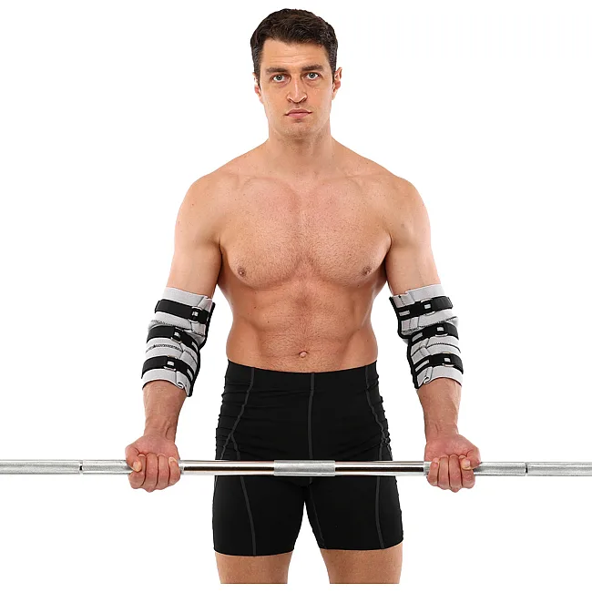 Налокотники для жима 2штуки 2штуки ADJUSTABLE ELBOW SLEEVE EZOUS C-08 2шт (Серый-черный)
