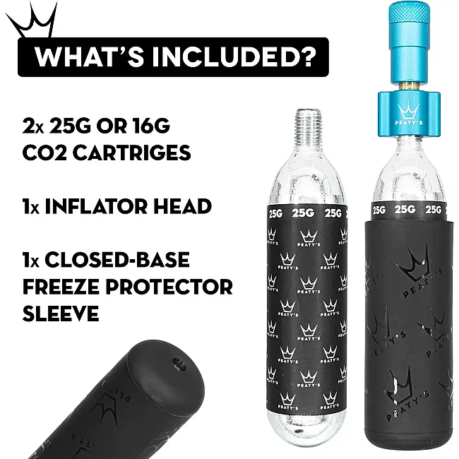 Насос Peaty's Holeshot CO2 Tyre Inflator, MTB 25g, Violet
