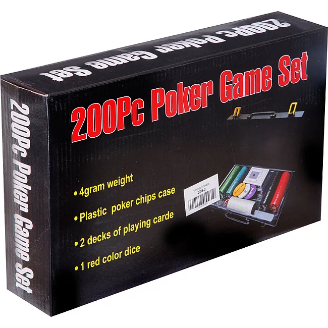 Набор для покера в пластиковом кейсе Texas Holdem Poker set SP-SPORT
 200S-C 200 фишек