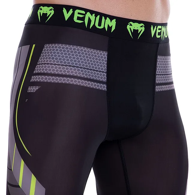 Компрессионные штаны леггинсы тайтсы VENUM
 TECHNICAL 2.0 CO-8233 (Черный-салатовый)