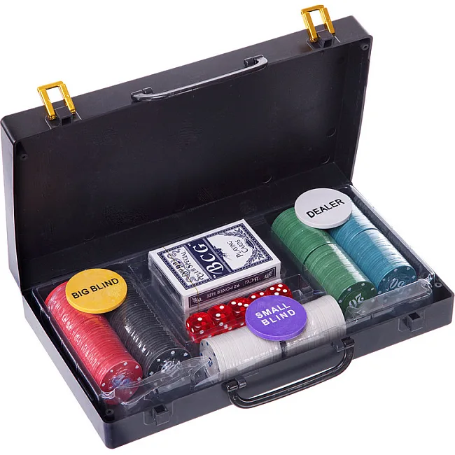 Набор для покера в пластиковом кейсе Texas Holdem Poker set SP-SPORT
 200S-C 200 фишек