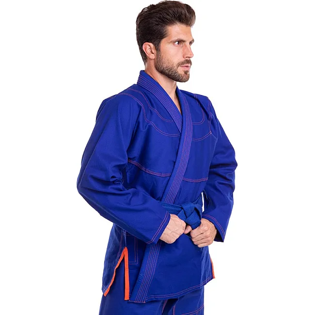 Кимоно для для бразильского джиу-джитсу BJJ синее куртка и штаны VELO
 VL-6651 140 см
-200см