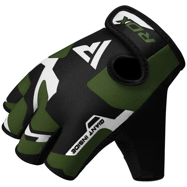 Рукавички для фітнесу RDX F6 Sumblimation Black/Green