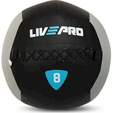Мяч набивной медицинский для кроссфита WALL BALL LiveUp LP8100-8 8кг