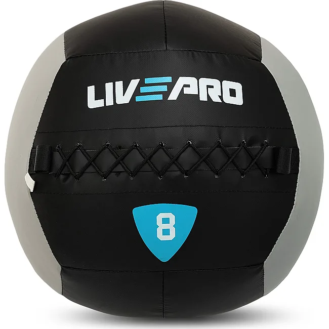 Мяч набивной медицинский для кроссфита WALL BALL LiveUp LP8100-8 8кг