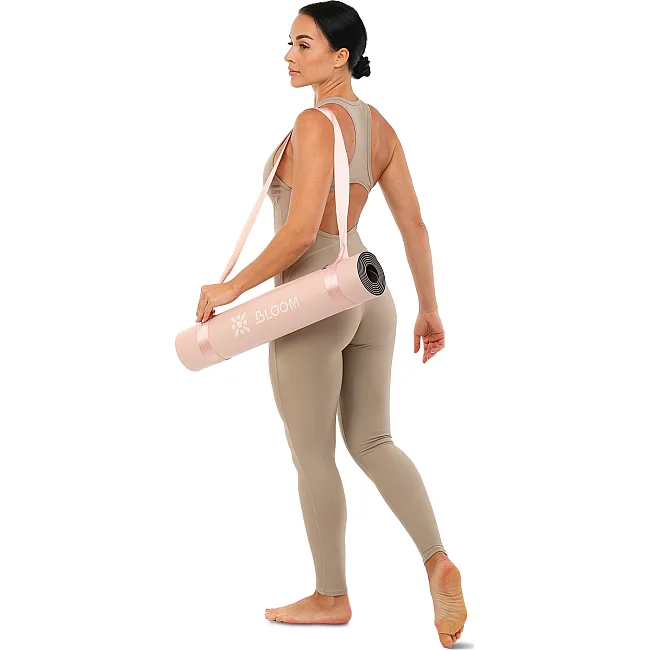 Ремень-стяжка для переноски коврика BLOOM YOGA STRAP LB7080 (Белый)