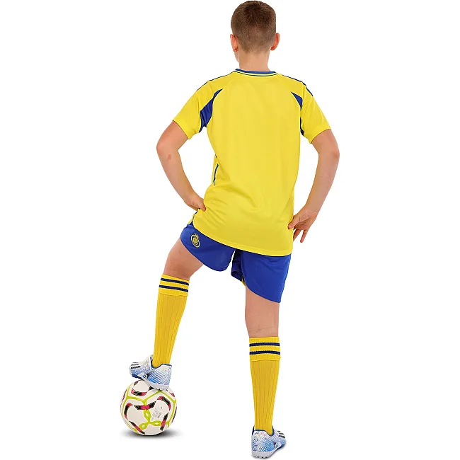 Детская футбольная форма с символикой футбольного AL NASSR домашняя 2025 SP-SPORT CO-4653