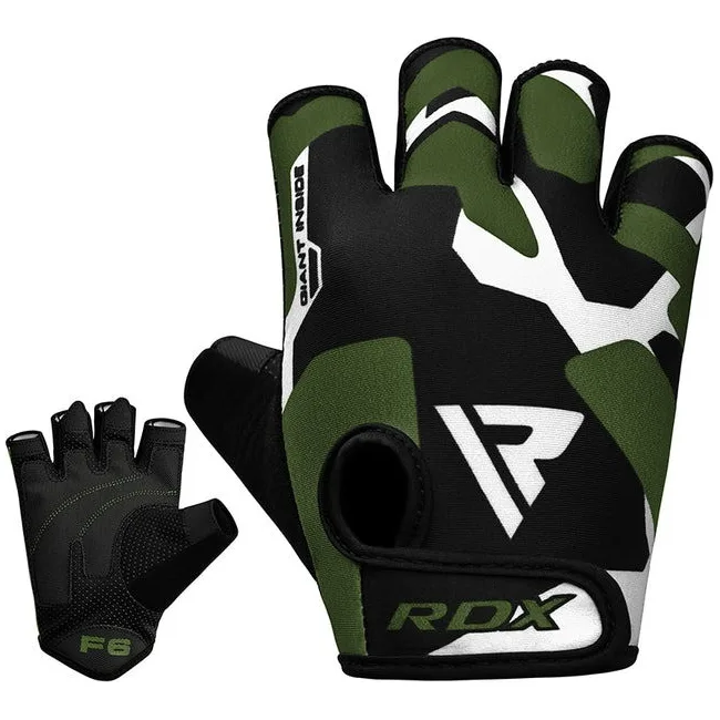 Рукавички для фітнесу RDX F6 Sumblimation Black/Green