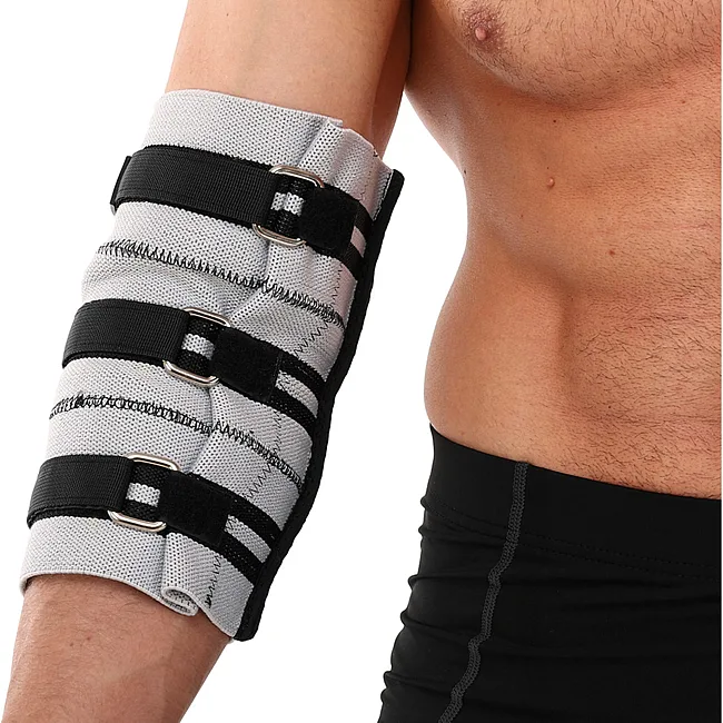 Налокотники для жима 2штуки 2штуки ADJUSTABLE ELBOW SLEEVE EZOUS C-08 2шт (Серый-черный)
