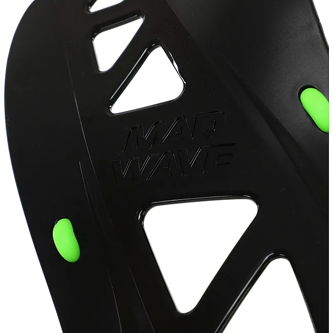 Лопатки для плавания ласты для рук MADWAVE
 GRABBER Forearm M074201 (Черный-зеленый)