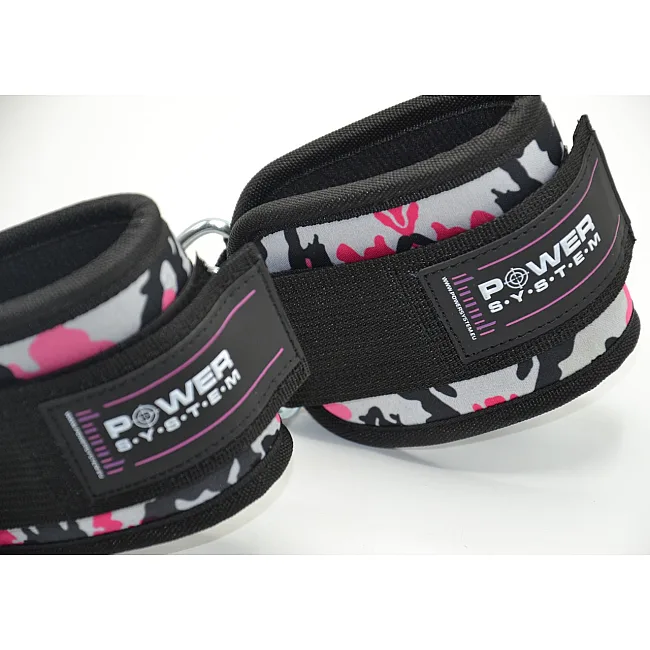 Манжеты на лодыжку POWER SYSTEM PS-3470 Camo Pink/Black