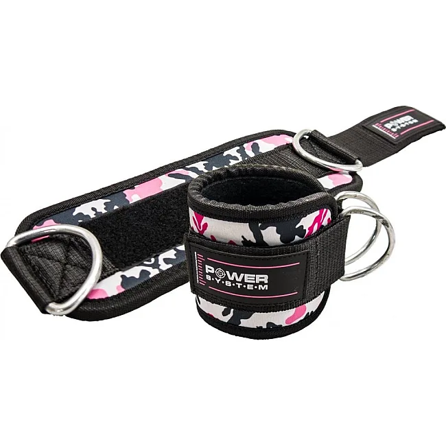 Манжеты на лодыжку POWER SYSTEM PS-3470 Camo Pink/Black