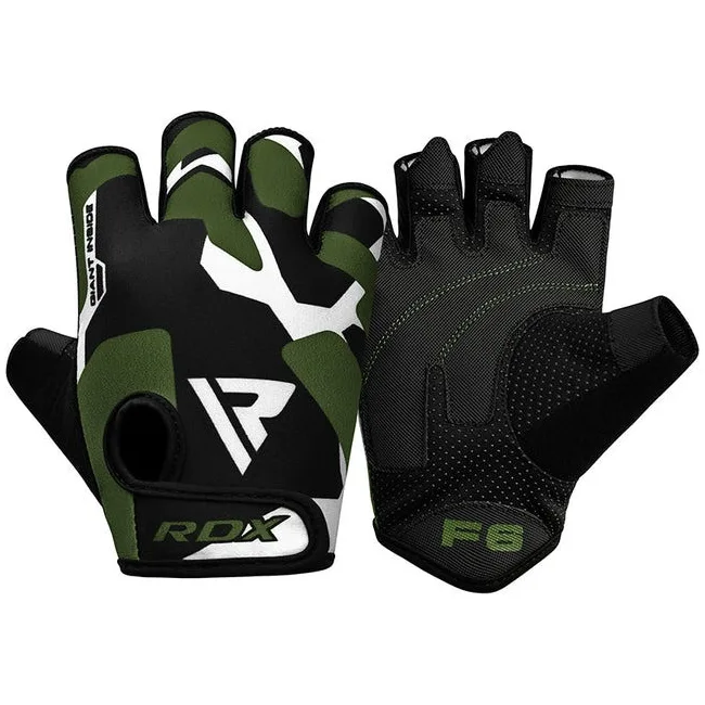 Рукавички для фітнесу RDX F6 Sumblimation Black/Green