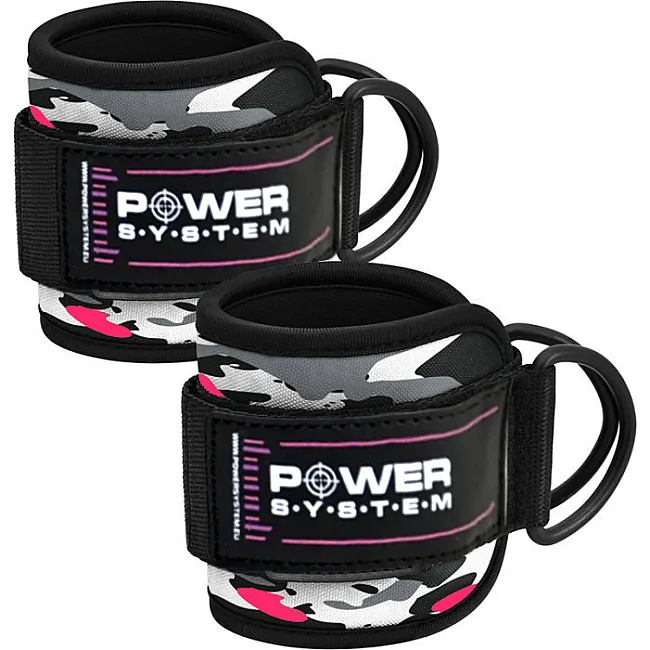 Манжеты на лодыжку POWER SYSTEM PS-3470 Camo Pink/Black