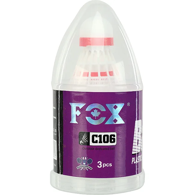 Воланы для бадминтона нейлоновые 3штуки FOX C106 (Белый)
