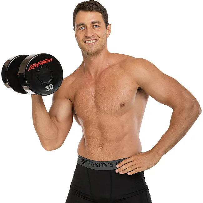 Гантель профессиональная
 с полиуретановым покрытием LIFE FITNESS SC-80081-30 1шт 30кг