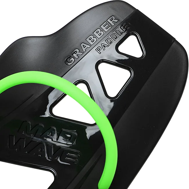 Лопатки для плавания ласты для рук MADWAVE
 GRABBER Forearm M074201 (Черный-зеленый)