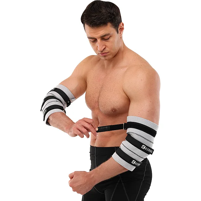 Налокотники для жима 2штуки 2штуки ADJUSTABLE ELBOW SLEEVE EZOUS C-08 2шт (Серый-черный)