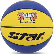 Баскетбольний м'яч STAR 3ON3 BB4136C 6 (Жовтий-синій)