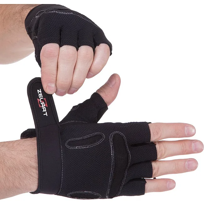 Перчатки для фитнеса и тяжелой атлетики ZELART

 SB-161577 (Черный)