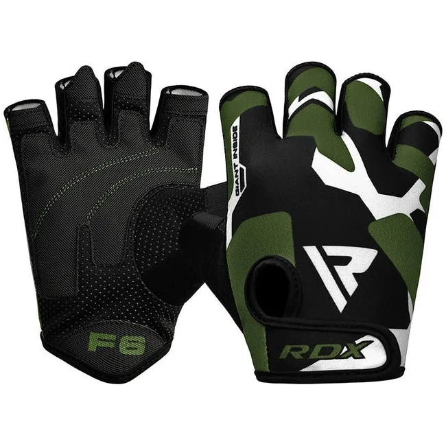 Рукавички для фітнесу RDX F6 Sumblimation Black/Green