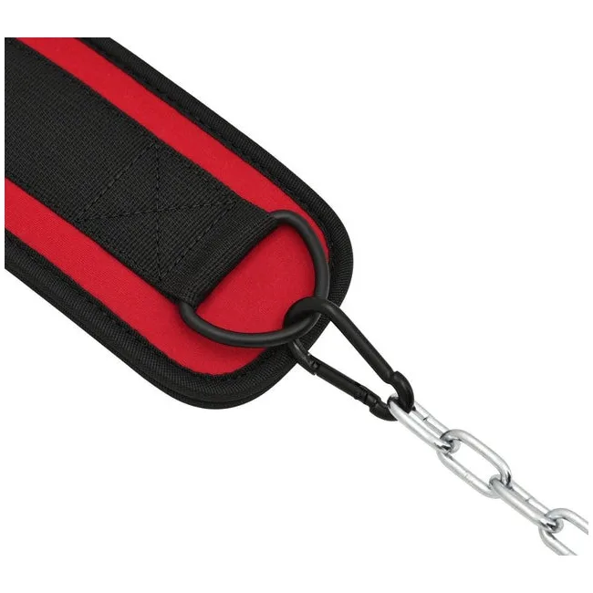 Пояс для обременений с цепью RDX PRO DIPPING BELT 2 LAYER неопреновый Red
