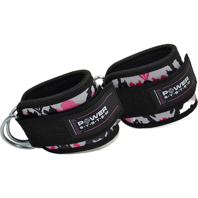 Манжеты на лодыжку POWER SYSTEM PS-3470 Camo Pink/Black
