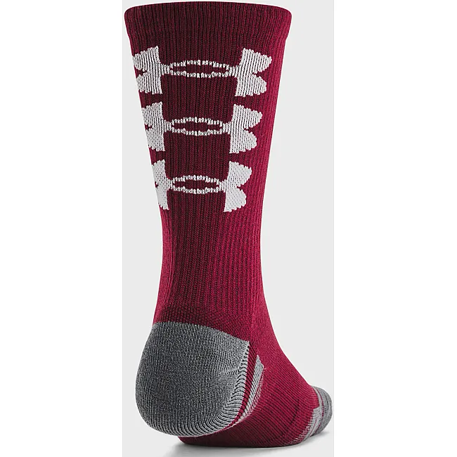 Носки UNDER ARMOUR Perf Tech Nov 3pk Crew черный, бордовый, оранжевый MD