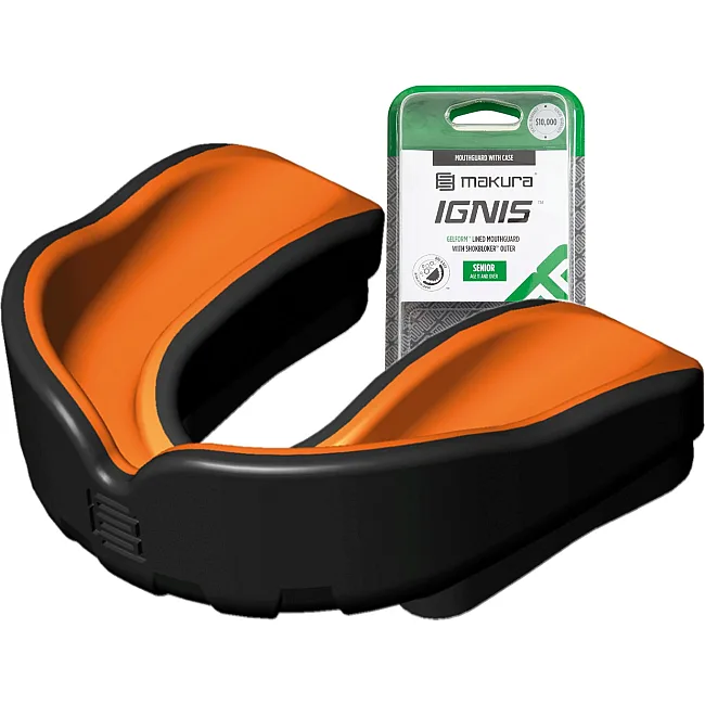 Боксерская капа MAKURA Ingis взрослая (возраст 11+) Black/Orange