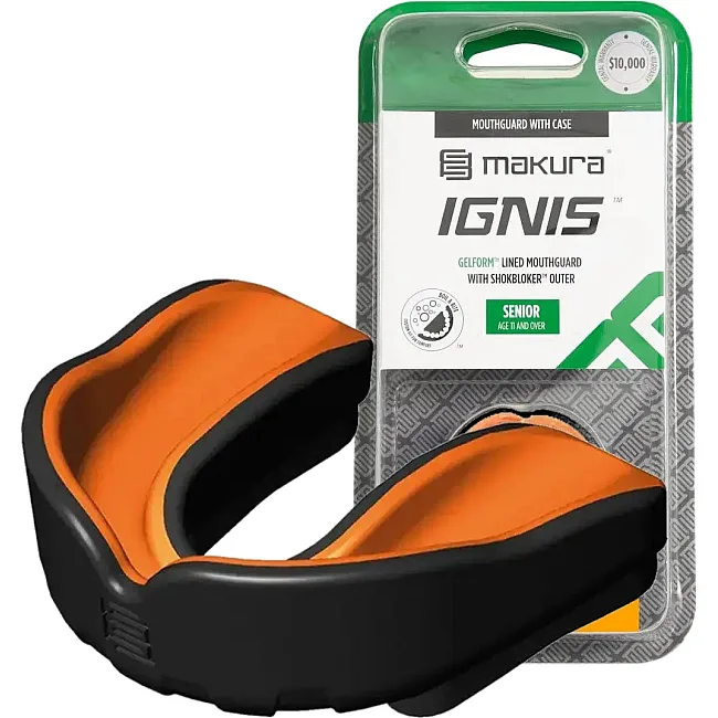 Боксерская капа MAKURA Ingis взрослая (возраст 11+) Black/Orange