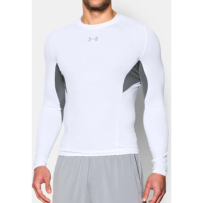 Компресійна футболка Under Armour CoolSwitch Long Sleeve Compression Shirt Graphite White