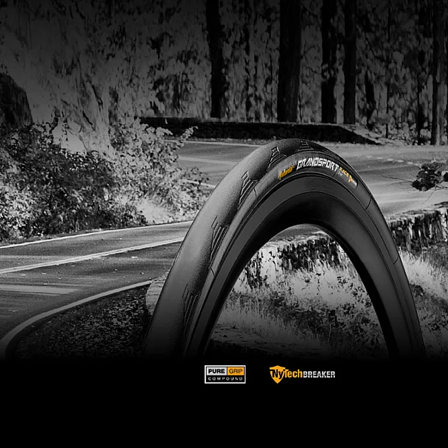 Покришка на велосипед CONTINENTAL Grand Sport Race – 28" | 700 x 23C, чорна, доладна, skin