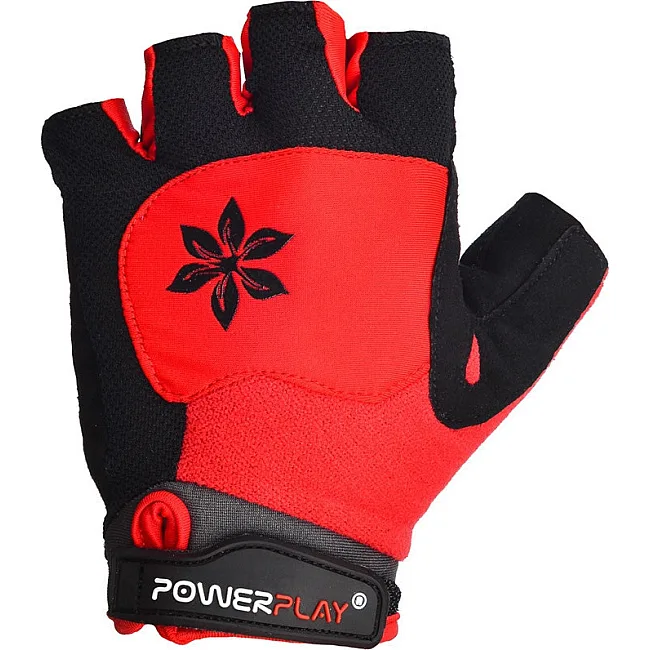 Велорукавицы женские POWERPLAY 5284 A Красные