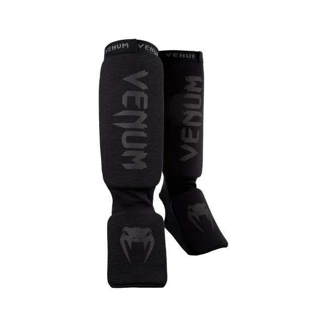 Защита голени и голеностопа Venum Kontact Shinguards - Matte Black