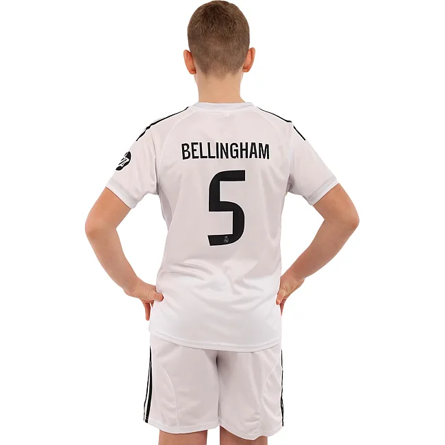 Футбольная форма детская с символикой клуба REAL MADRID BELLINGHAM 5 домашняя 2026 SP-SPORT CO-7341 (Белый)