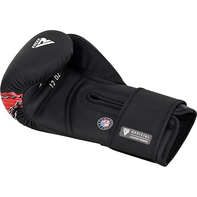 Боксерские перчатки RDX BOXING GLOVES NEW AURA F17 черный, красный