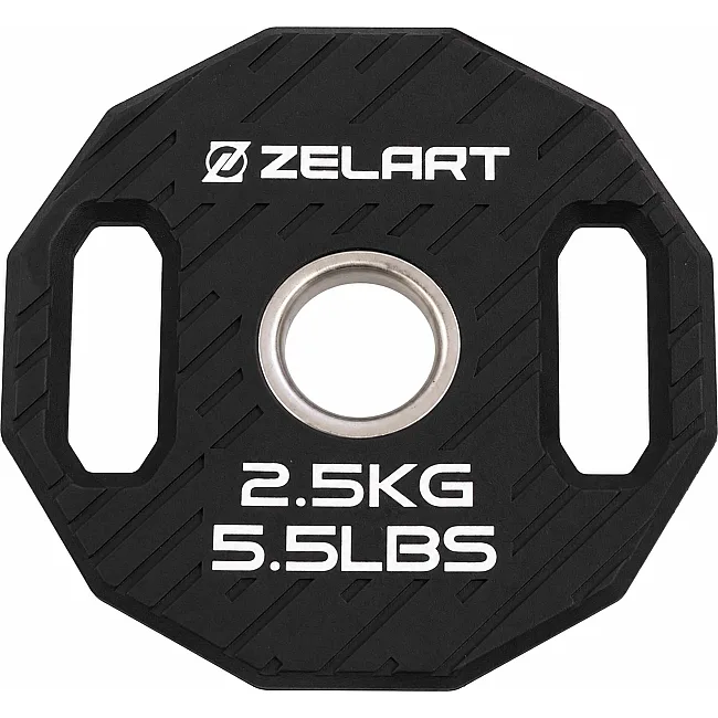 Блины диски TPU 2 Handle металлическая втулка ZELART TA-6996-2_5 (Черный)