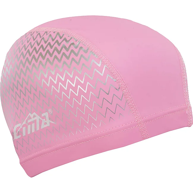 Шапочка для басейну текстильна з покриттям PU CIMA PL-2990 (рожевий)