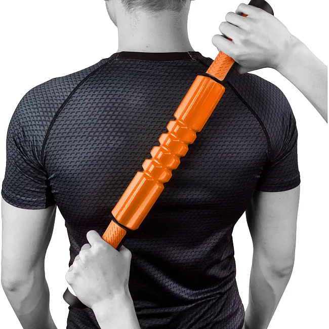 Массажный набор PowerPlay PP_4015 EPP Foam Roller Set 4in1 (2-я роллы + 2-я мячи) Черно-Фиолетовый
