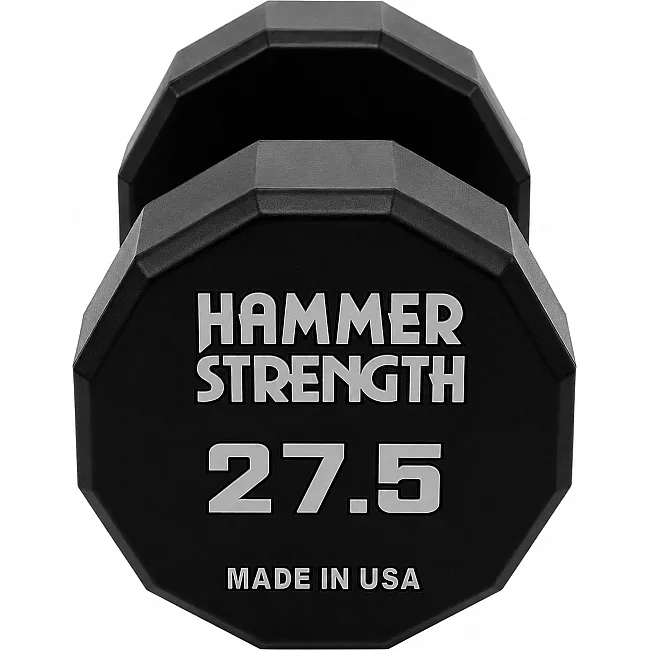 Гантель профессиональная с полиуретановым покрытием HAMMER STRENGHT TA-9215-27_5 (Черный)