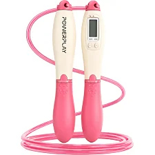 Скакалка со счетчиком PowerPlay 4216 Jump Rope Розовая 2.8 см.