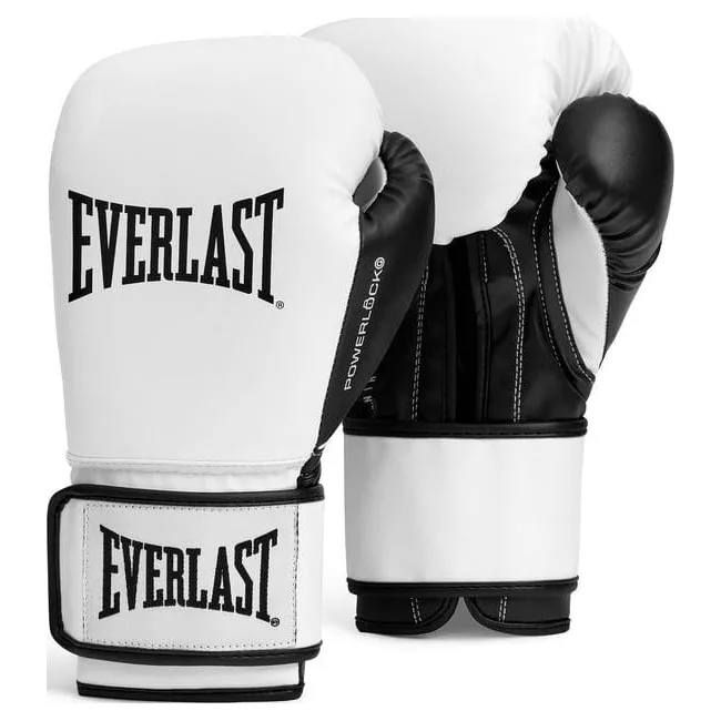 Боксерські рукавиці Everlast POWERLOCK OG TRAINING GLOVES білий, чорний