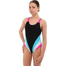 Купальник подростковый слитный SP-SPORT PL-8262 8-16лет (Черный-розовый)