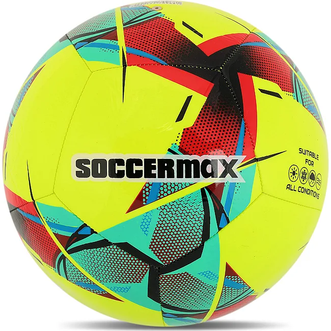Футбольний м'яч SOCCERMAX FB-4137 №5 PU (Жовтий)