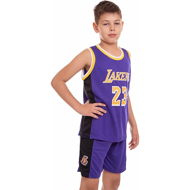 Детская баскетбольная форма
 NBA клуб L
 Angeles Lakers 23 BA-0563 (Фиолетовый-желтый)