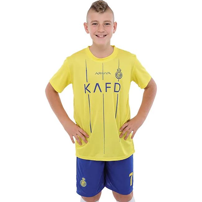 Футбольна форма дитяча із символікою клубу AL NASSR RONALDO 7 домашня 2024 SP-SPORT CO-3644 105-160см